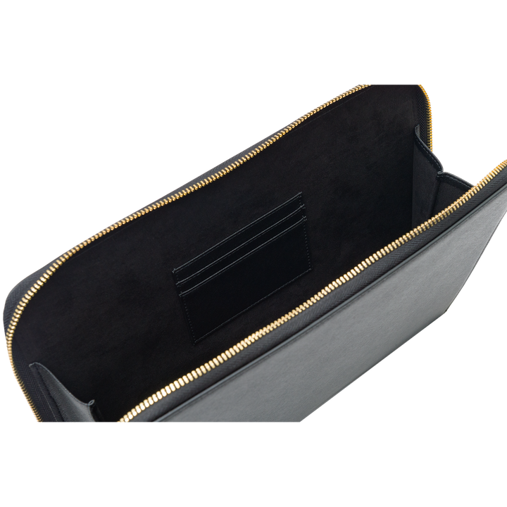 Black - Large Saffiano Pouch
