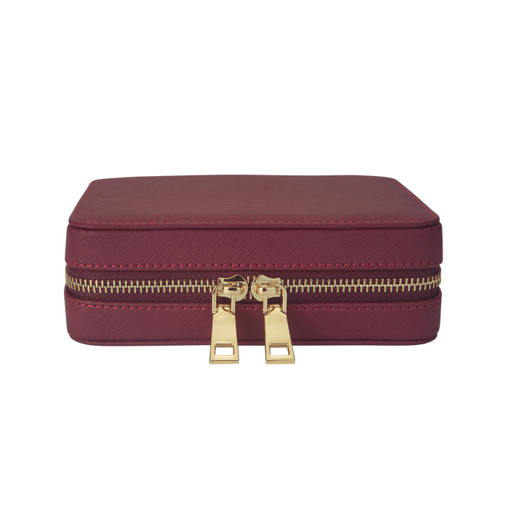 burgundy jewelry case