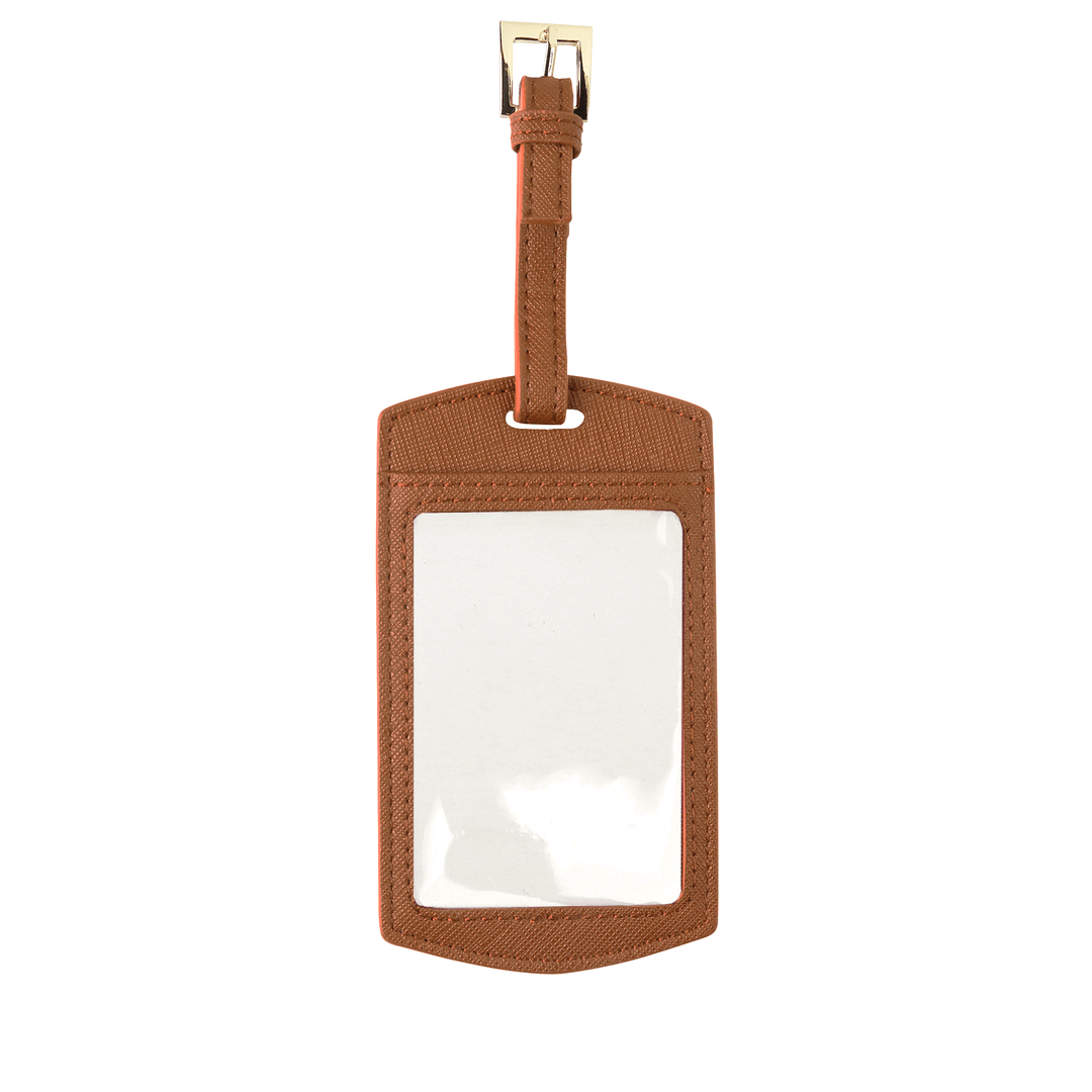 Caramel - Saffiano Luggage Tag