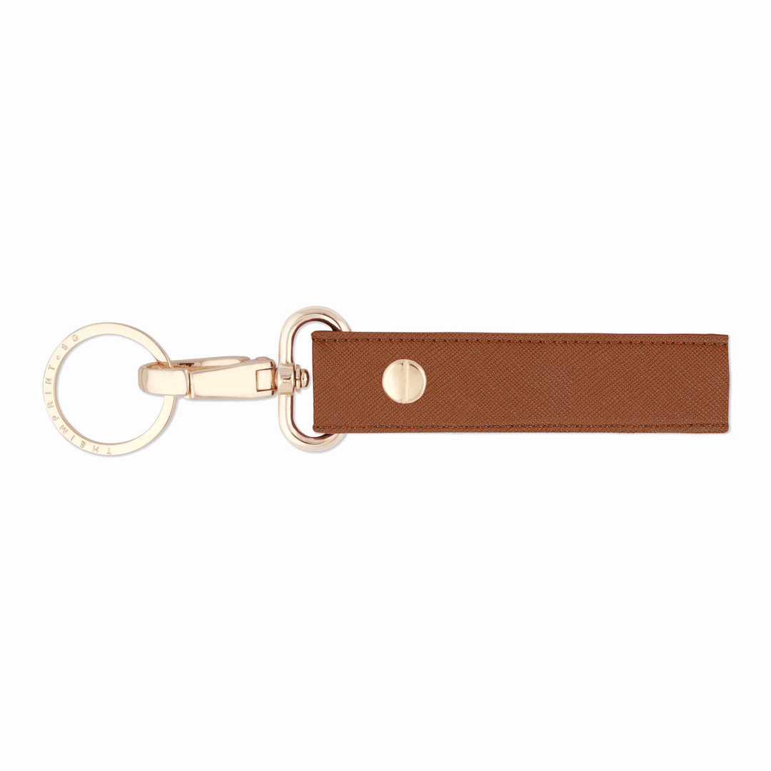 Caramel - Saffiano Keychain