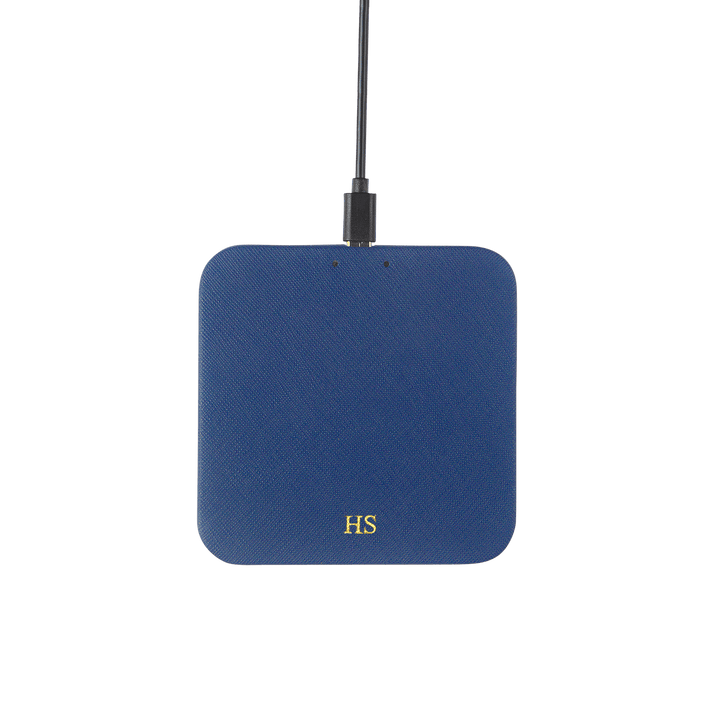 Navy - Saffiano Wireless Charging Pad