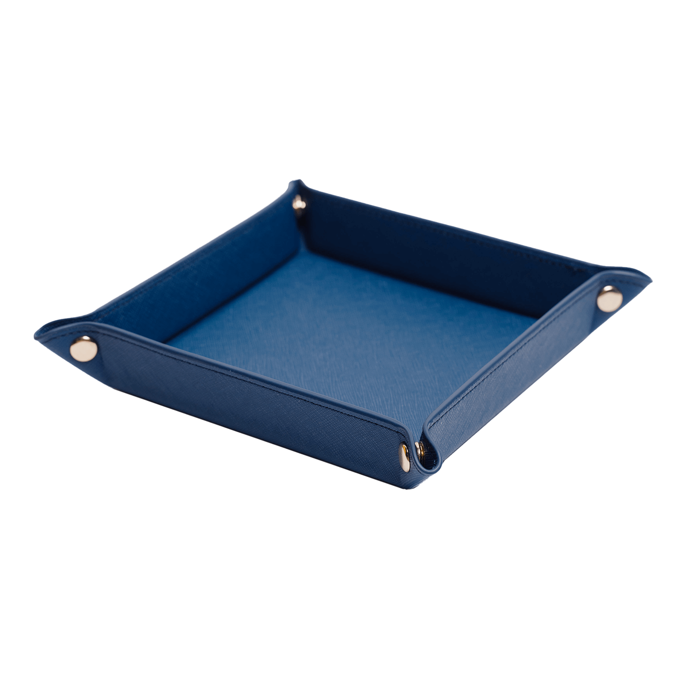 Personalised Saffiano Leather Tray Navy