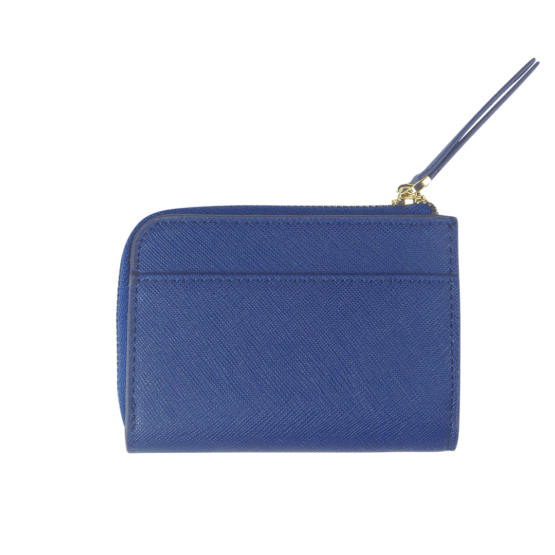 Saffiano Zip Wallet | Navy