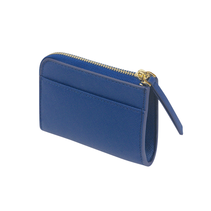 Saffiano Zip Wallet | Navy