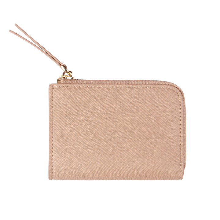 Saffiano Zip Wallet | Nude