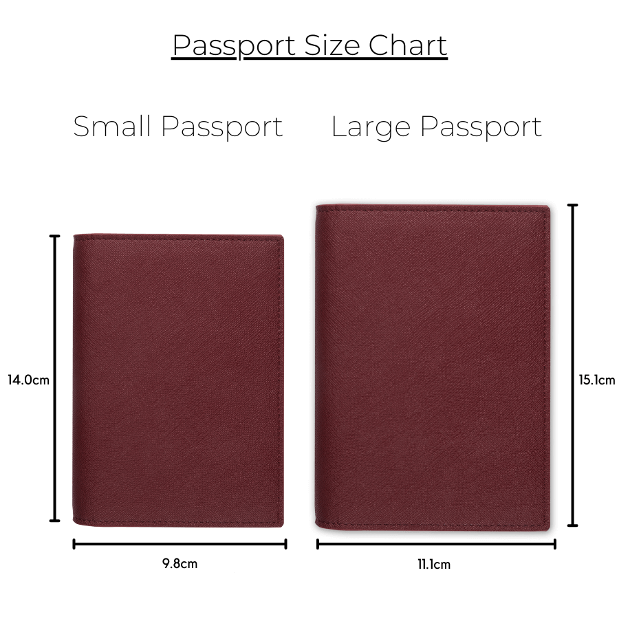 Burgundy - Saffiano Passport Cover