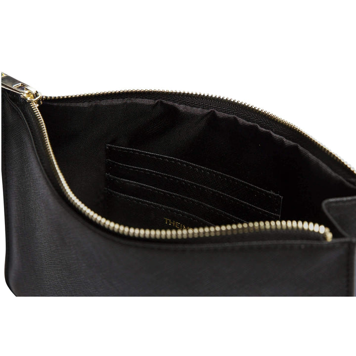 Black - Small Saffiano Pouch - THEIMPRINT