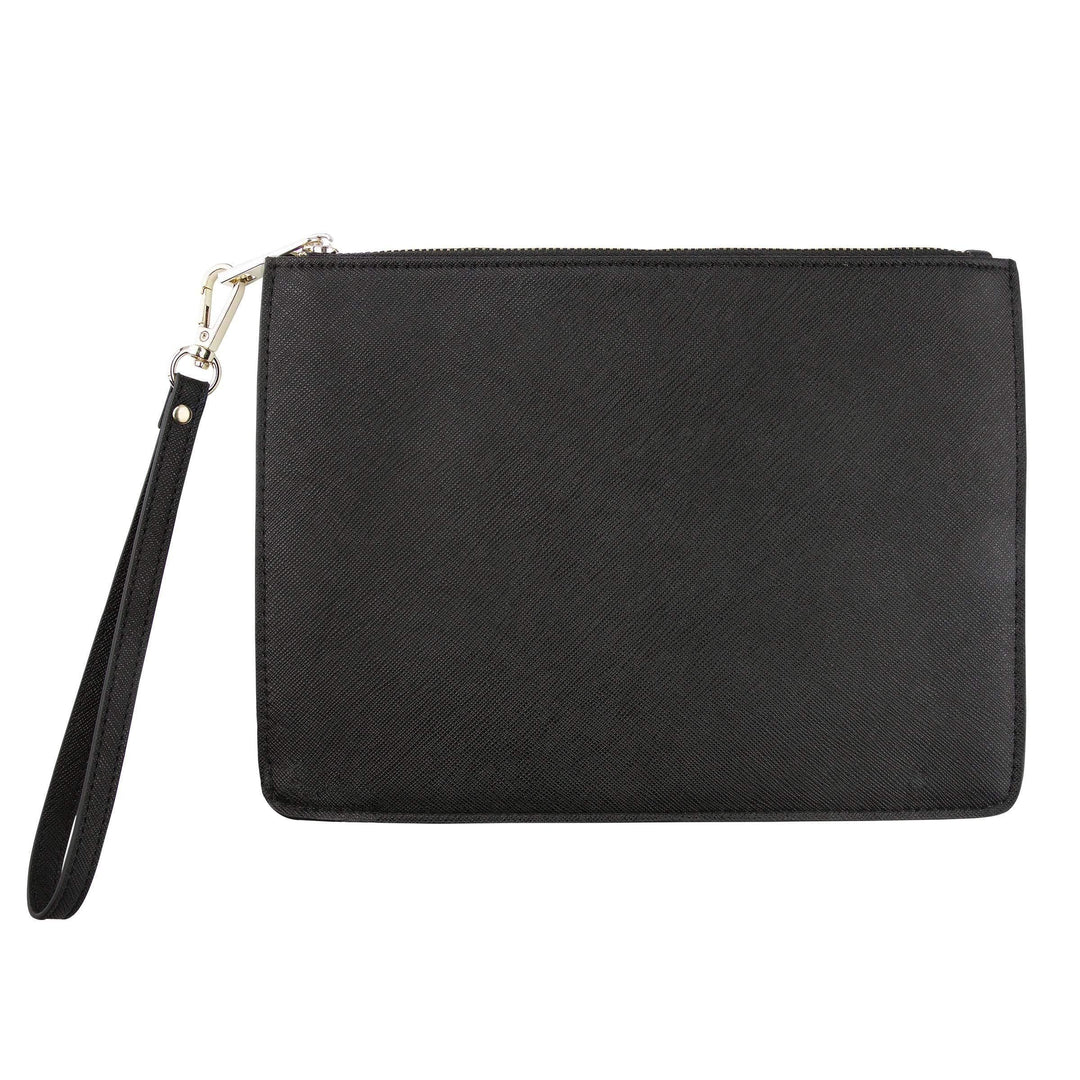 Black - Small Saffiano Pouch - THEIMPRINT