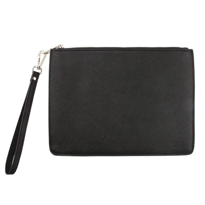 Black - Small Saffiano Pouch - THEIMPRINT