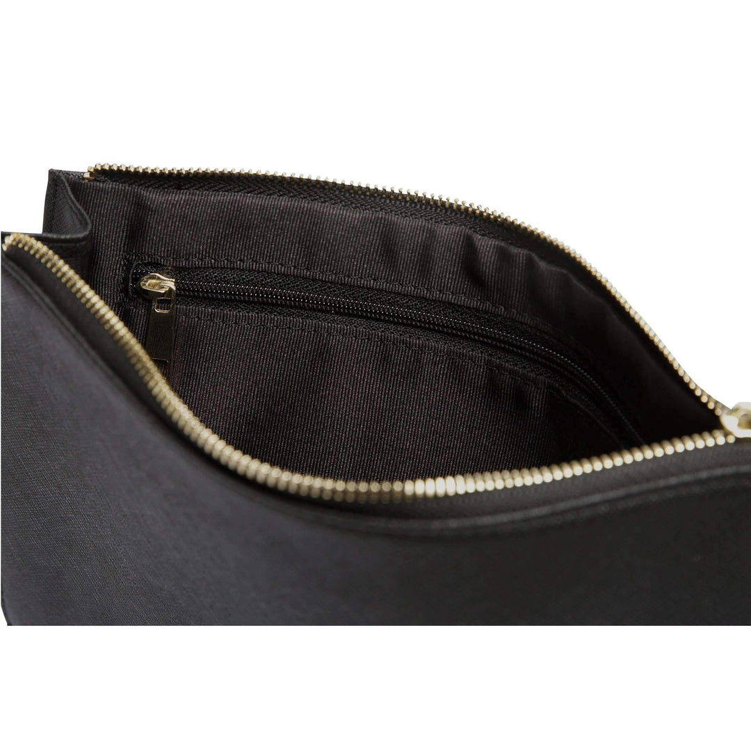 Black - Small Saffiano Pouch - THEIMPRINT