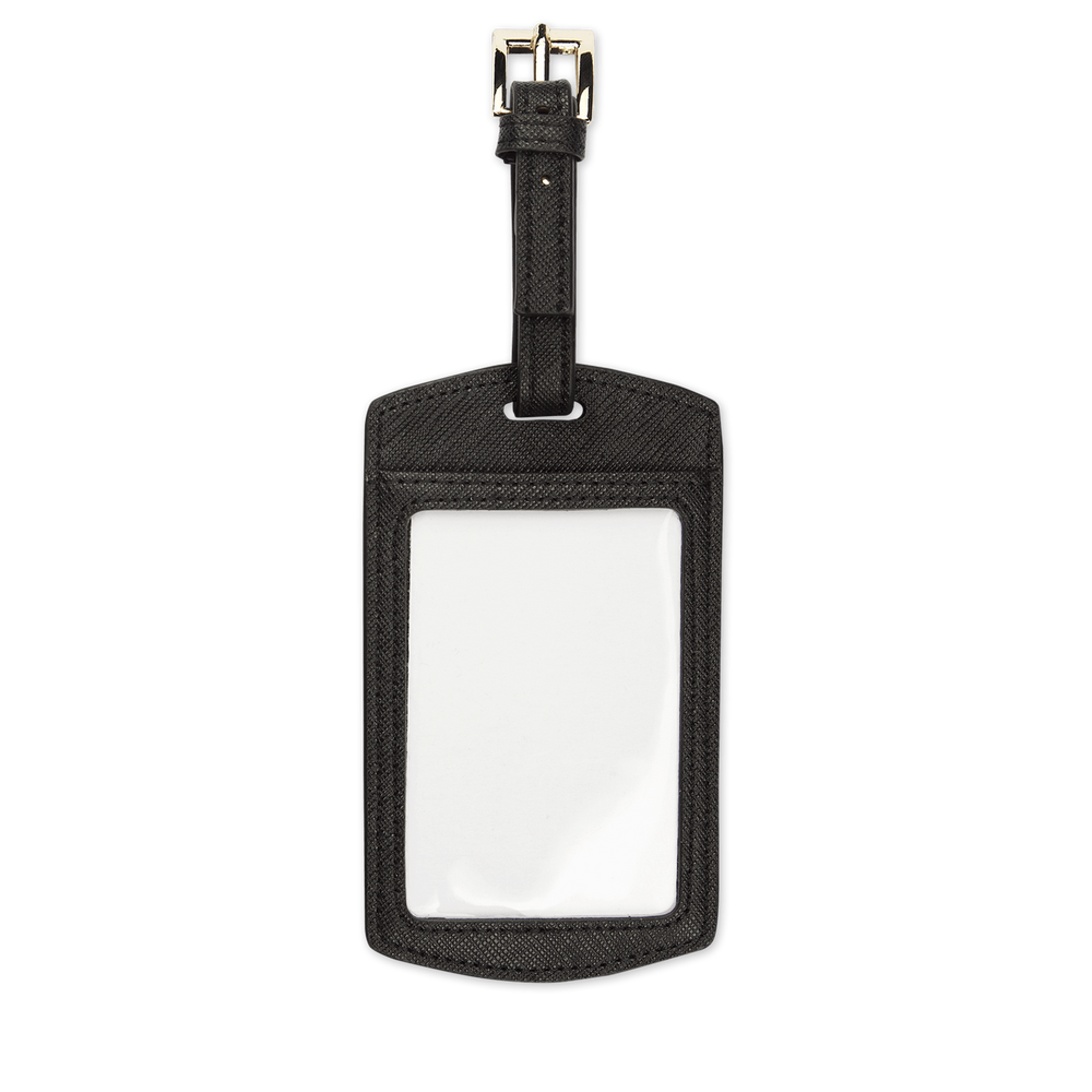 Black - Saffiano Luggage Tag - THEIMPRINT