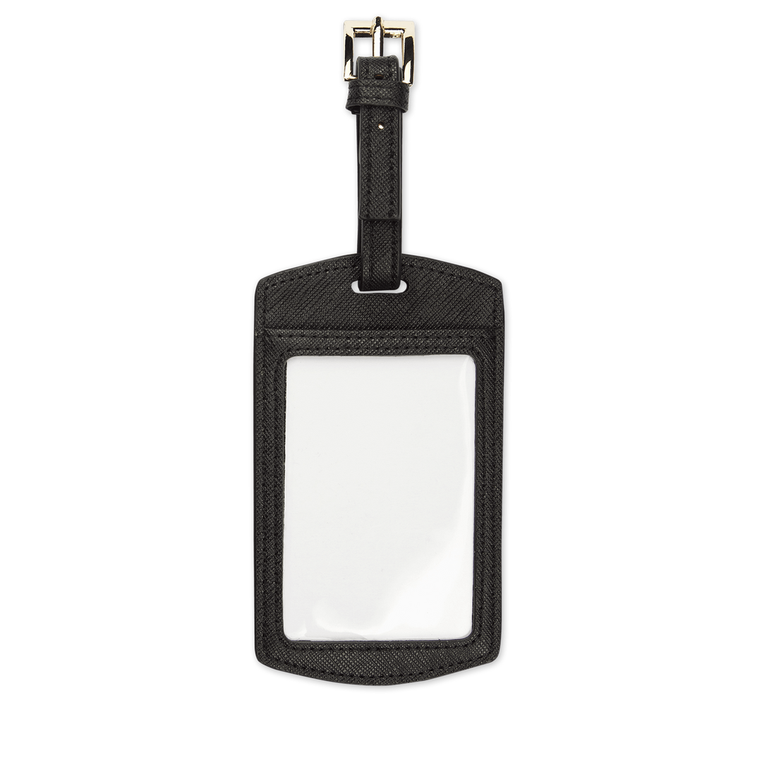 Black - Saffiano Luggage Tag - THEIMPRINT