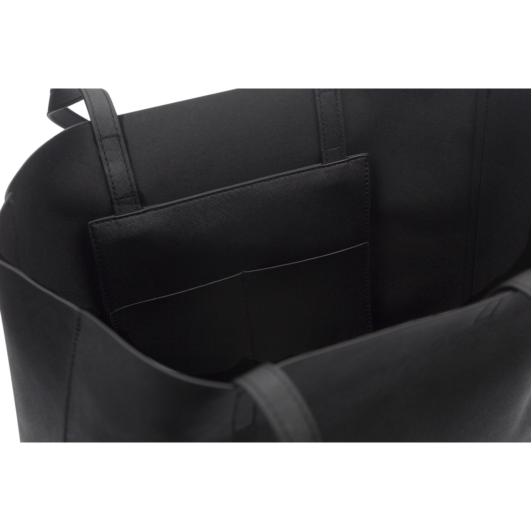 Black - Saffiano Tote Bag - THEIMPRINT