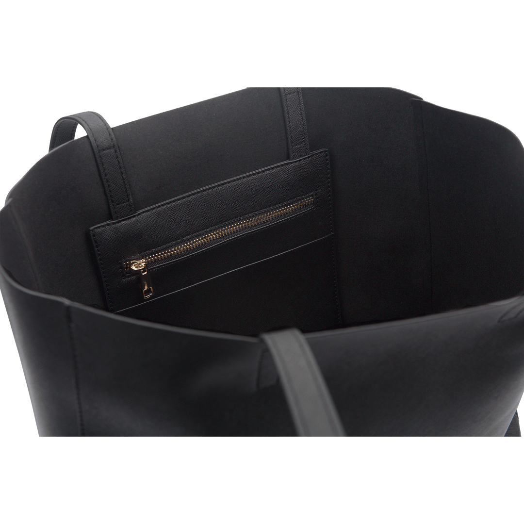 Black - Saffiano Tote Bag - THEIMPRINT