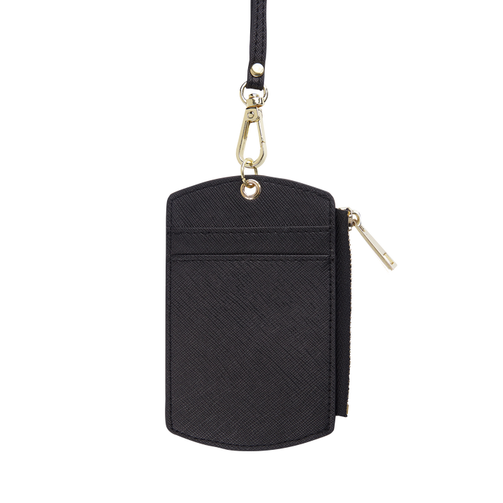Black Zip Lanyard Back