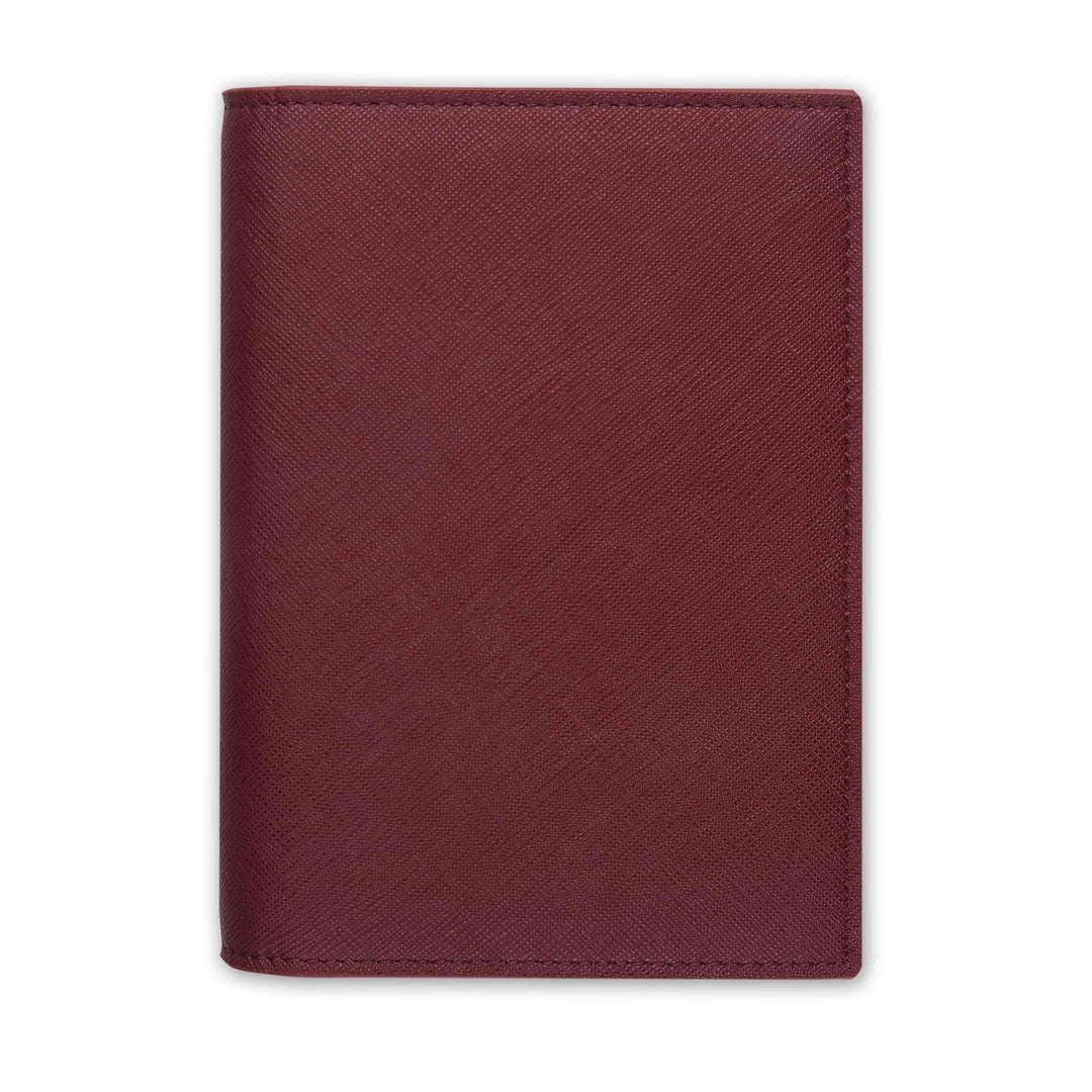 Burgundy - Saffiano Passport Cover - THEIMPRINT
