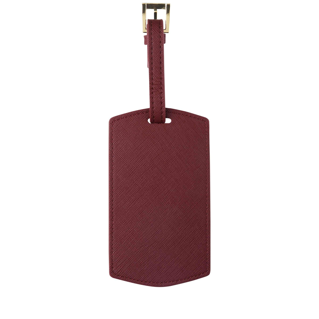 Burgundy- Saffiano Luggage Tag - THEIMPRINT