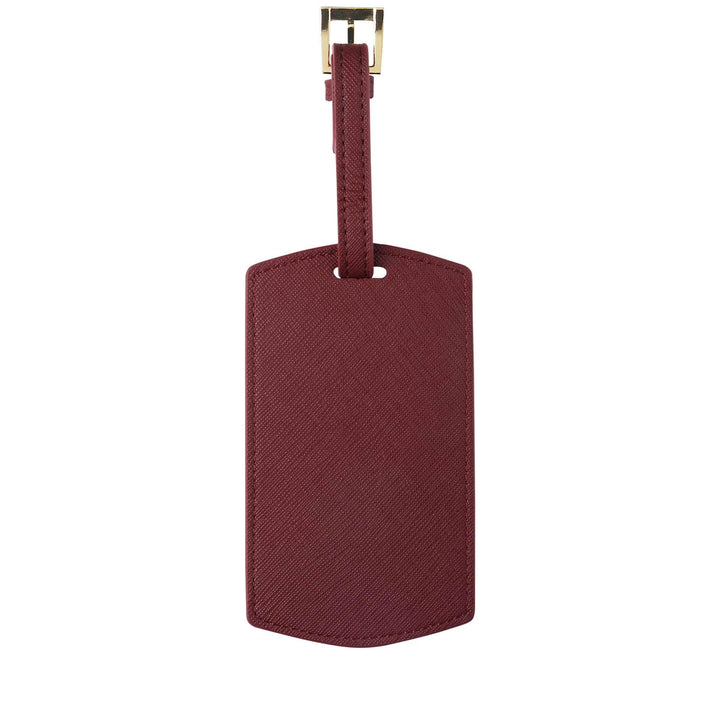Burgundy- Saffiano Luggage Tag - THEIMPRINT