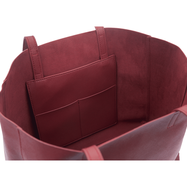 Burgundy - Saffiano Tote Bag - THEIMPRINT
