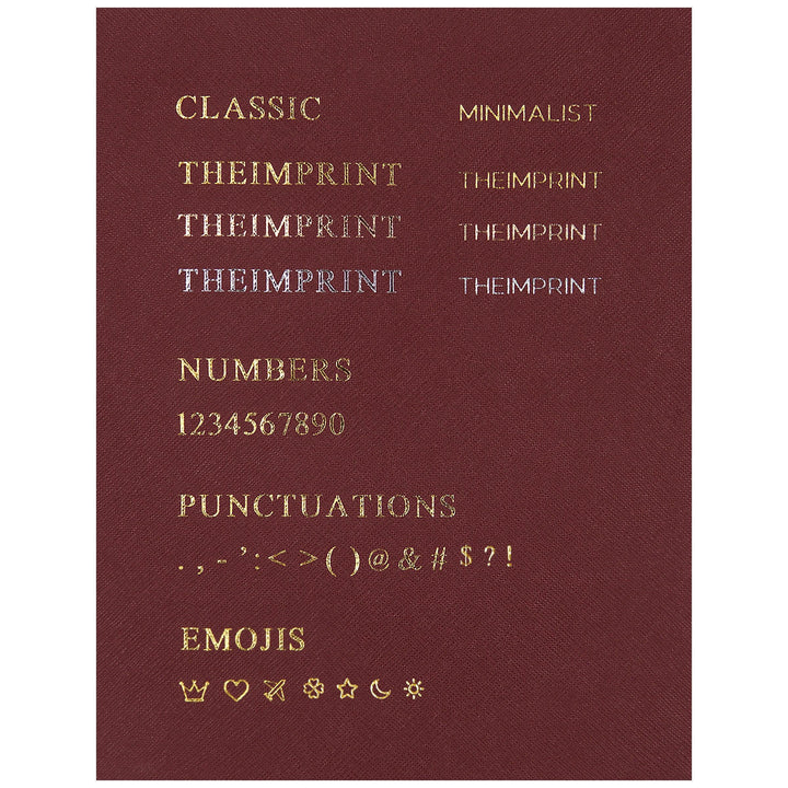 Burgundy- Saffiano Luggage Tag - THEIMPRINT