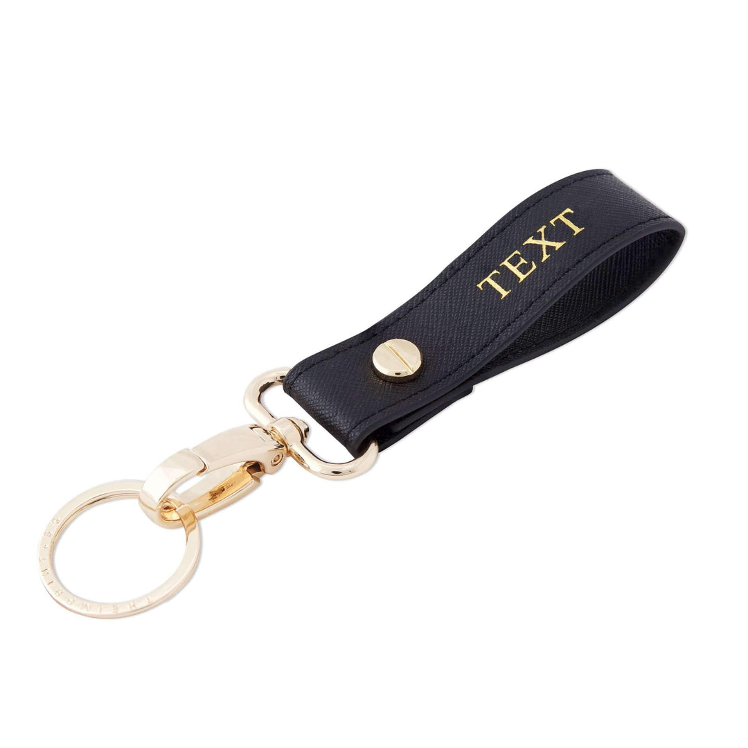 Black - Saffiano Keychain - THEIMPRINT