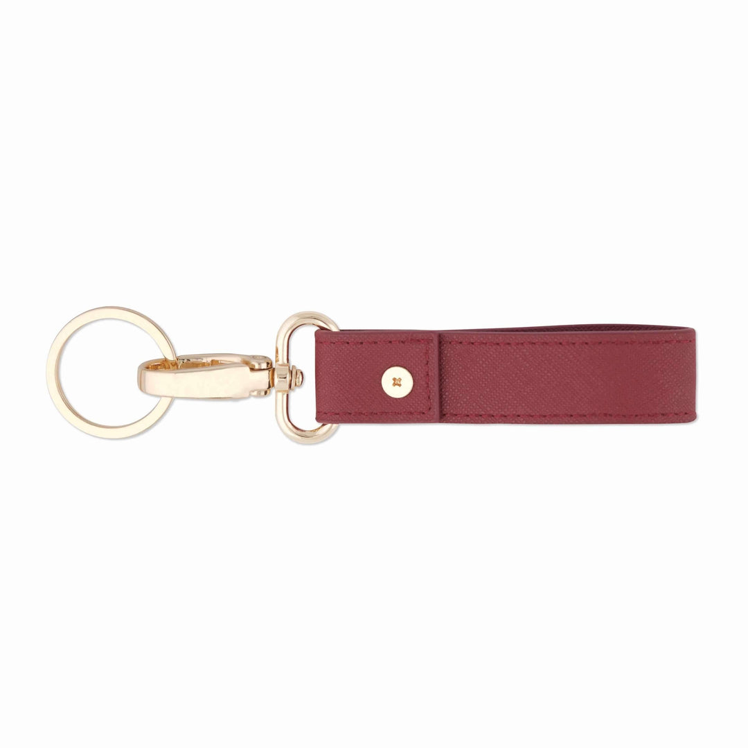 Burgundy - Saffiano Keychain - THEIMPRINT