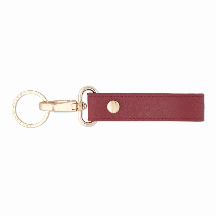Burgundy - Saffiano Keychain - THEIMPRINT