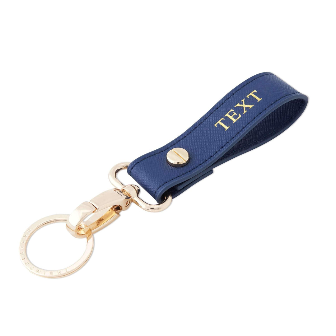 Navy - Saffiano Keychain - THEIMPRINT