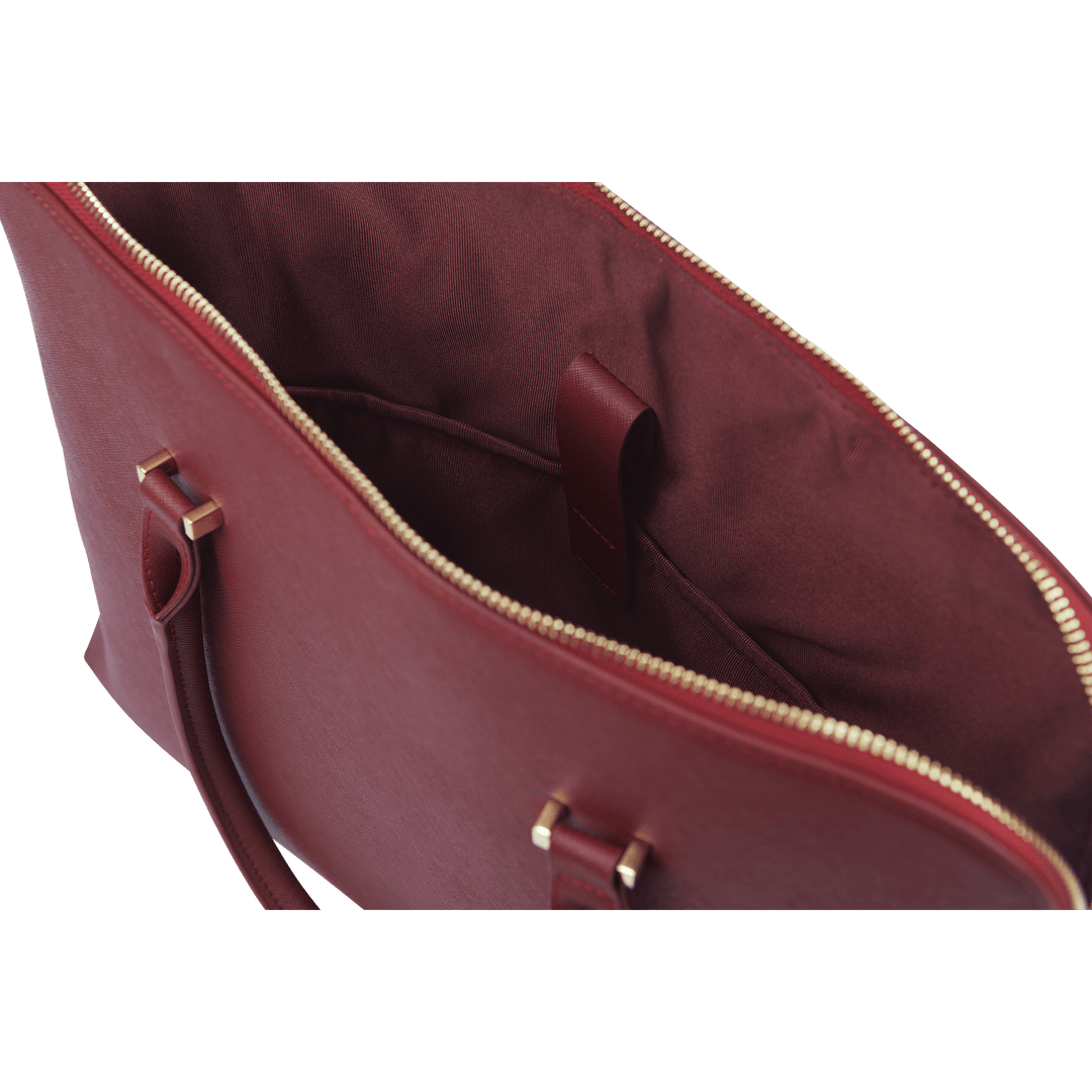 Burgundy - Saffiano Laptop Bag - THEIMPRINT