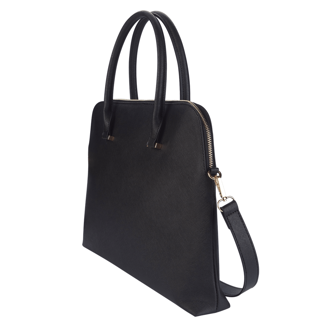 Black - Saffiano Laptop Bag - THEIMPRINT