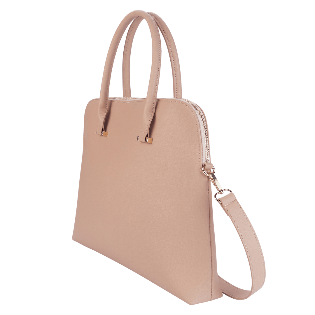 Nude - Saffiano Laptop Bag - THEIMPRINT