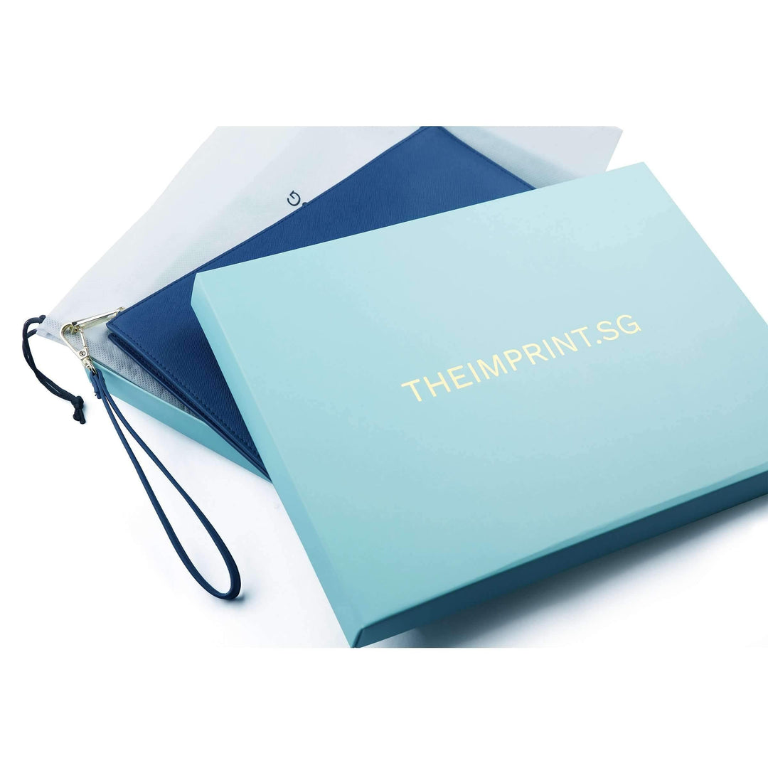 Black - Small Saffiano Pouch - THEIMPRINT