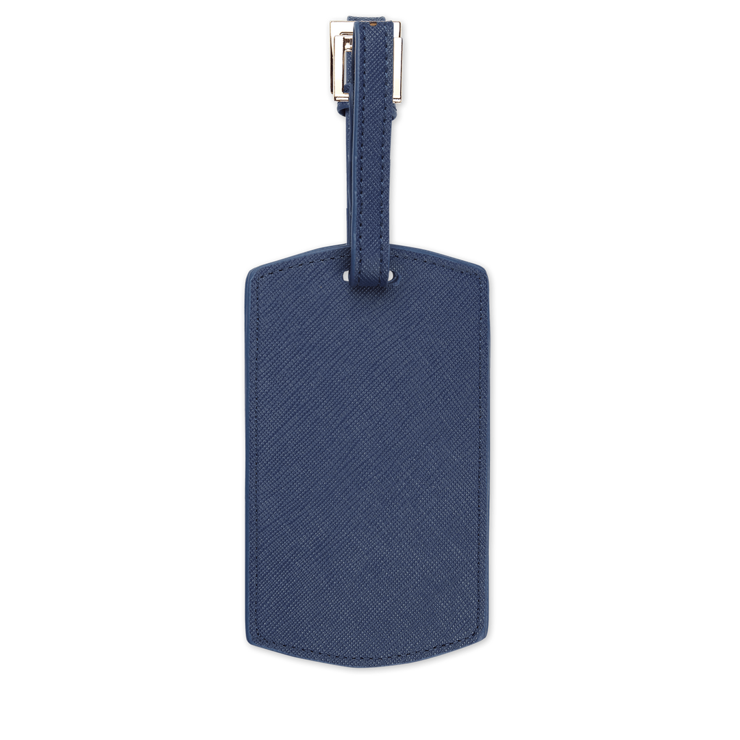 Navy - Saffiano Luggage Tag - THEIMPRINT