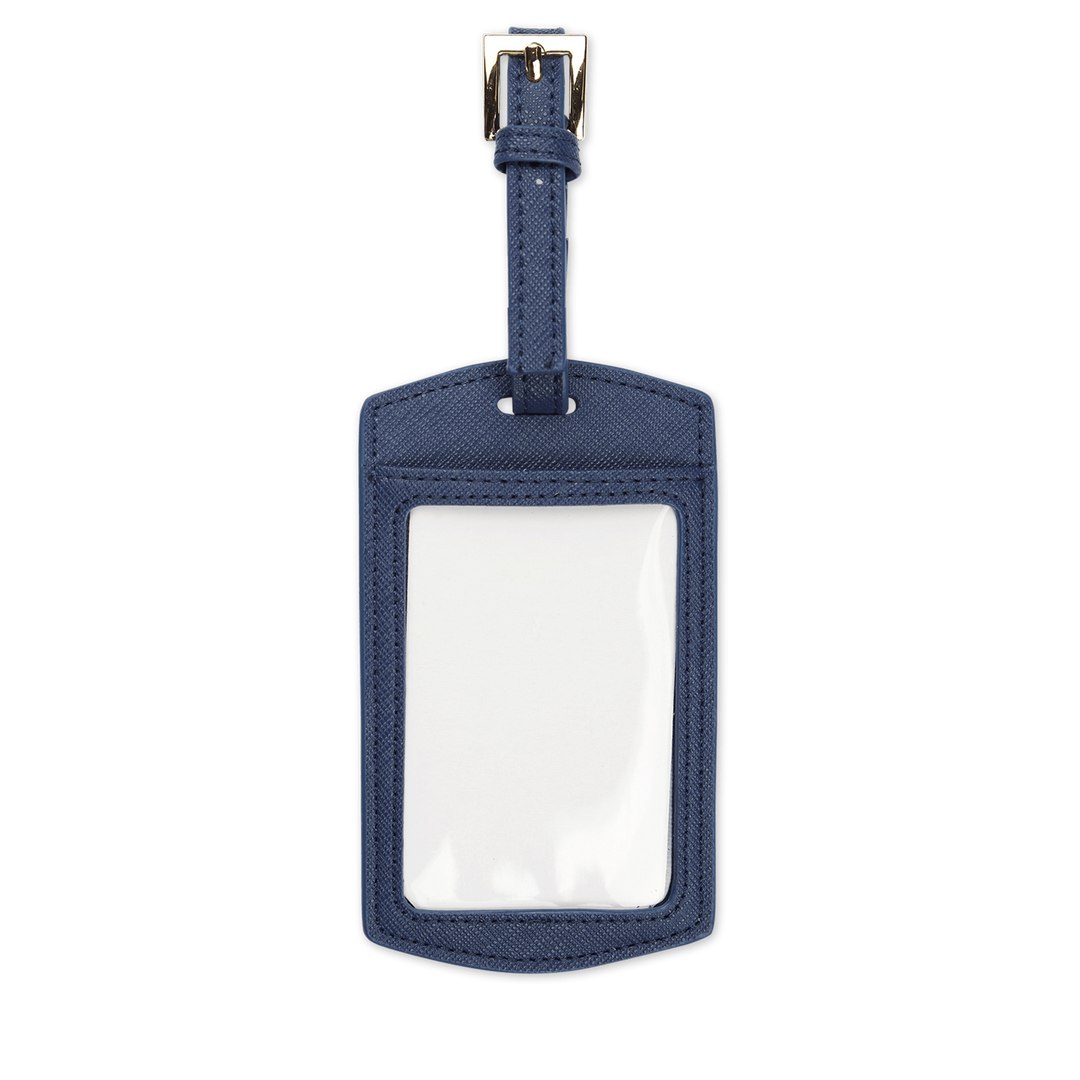 Navy - Saffiano Luggage Tag - THEIMPRINT
