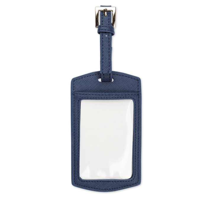 Navy - Saffiano Luggage Tag - THEIMPRINT