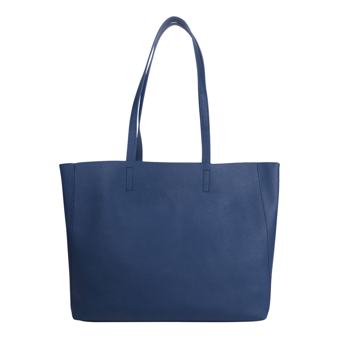 Navy - Saffiano Tote Bag - THEIMPRINT