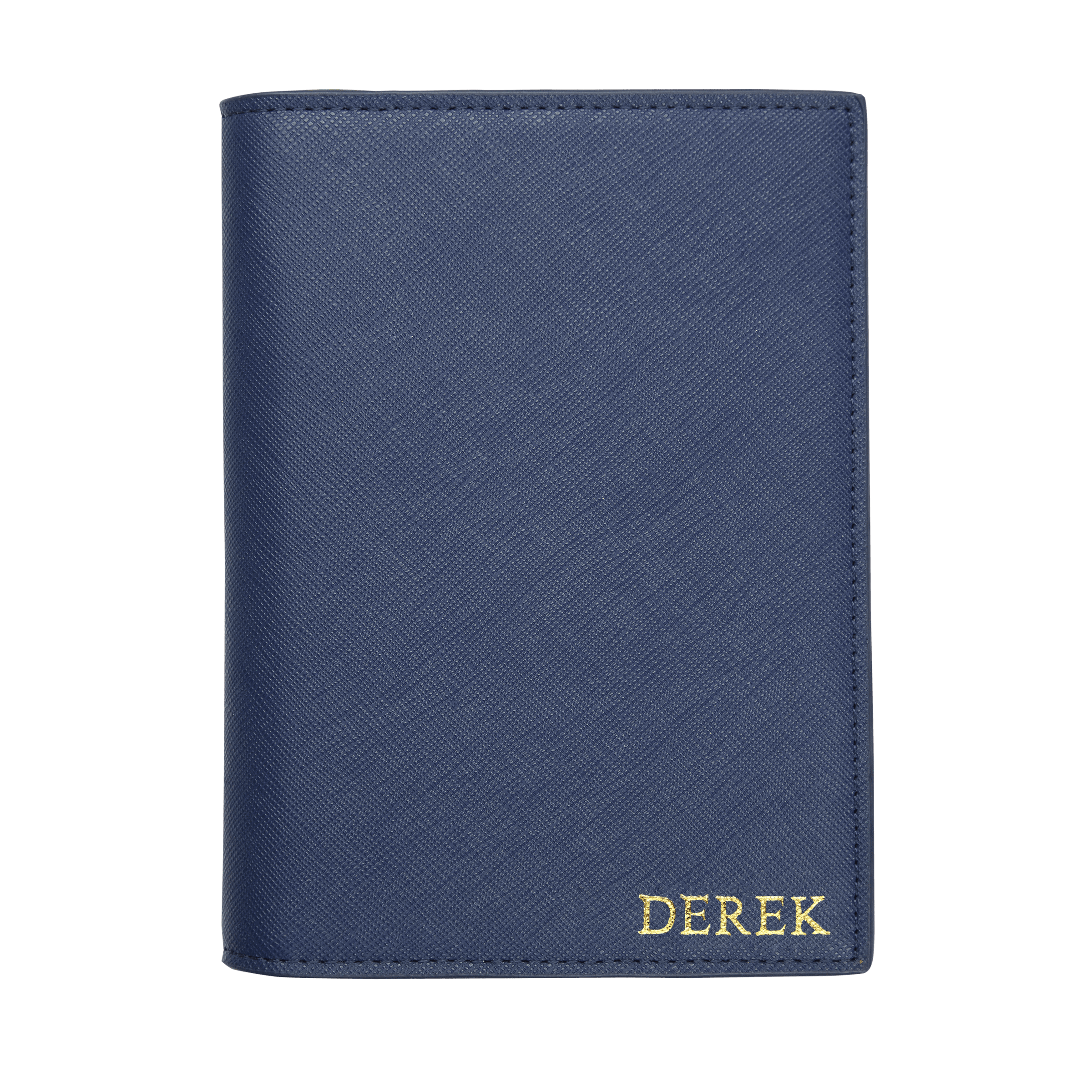 Personalised Saffiano Leather Passport Cover | Navy – THEIMPRINT