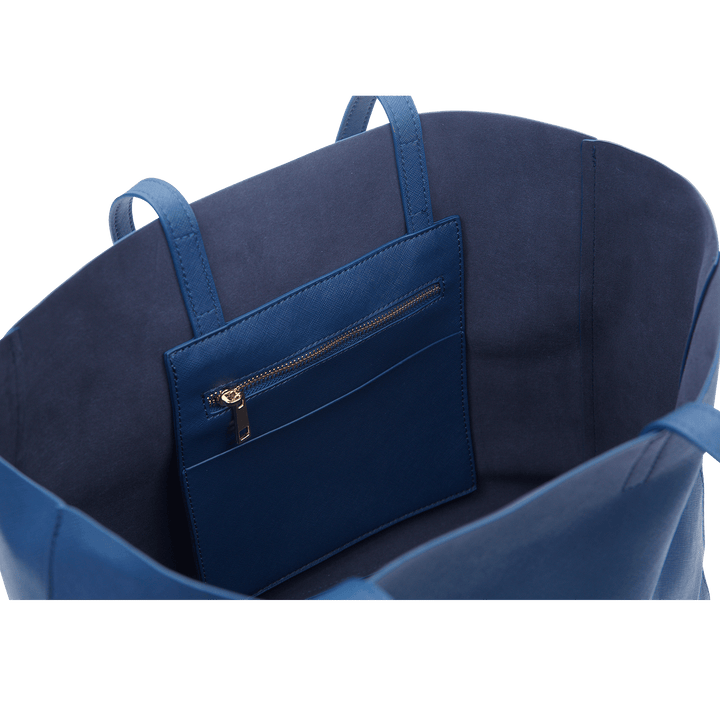 Navy - Saffiano Tote Bag - THEIMPRINT