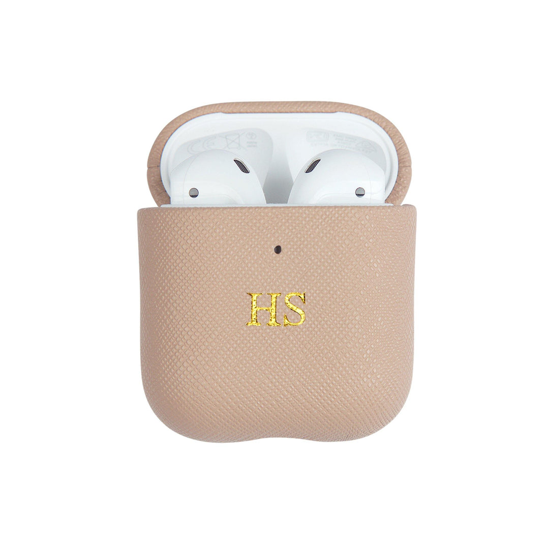 Nude - Saffiano AirPods Case Cover [1st/2nd Generation] - THEIMPRINT