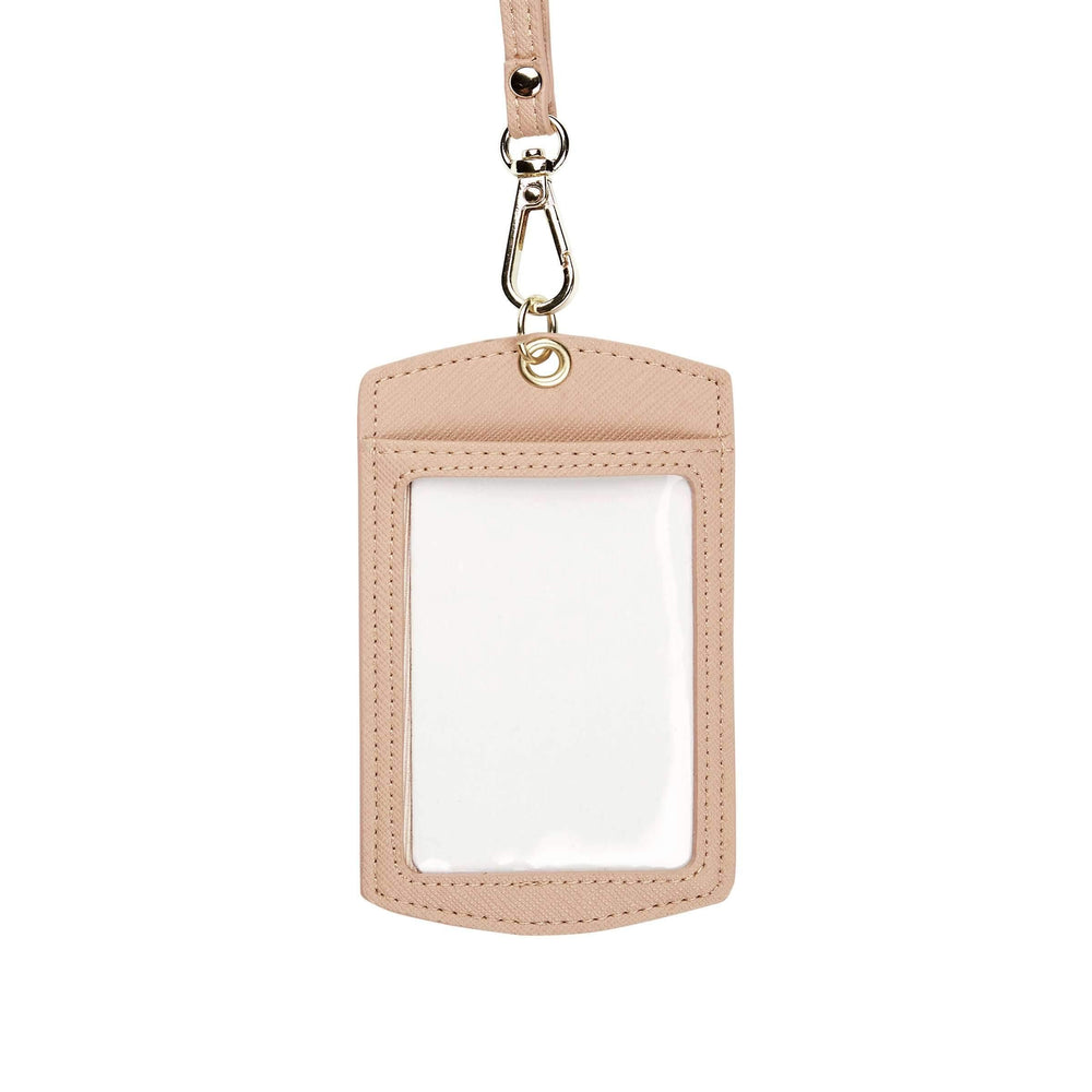 Nude - Saffiano ID Cardholder Lanyard - THEIMPRINT