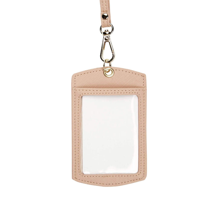 Nude - Saffiano ID Cardholder Lanyard - THEIMPRINT