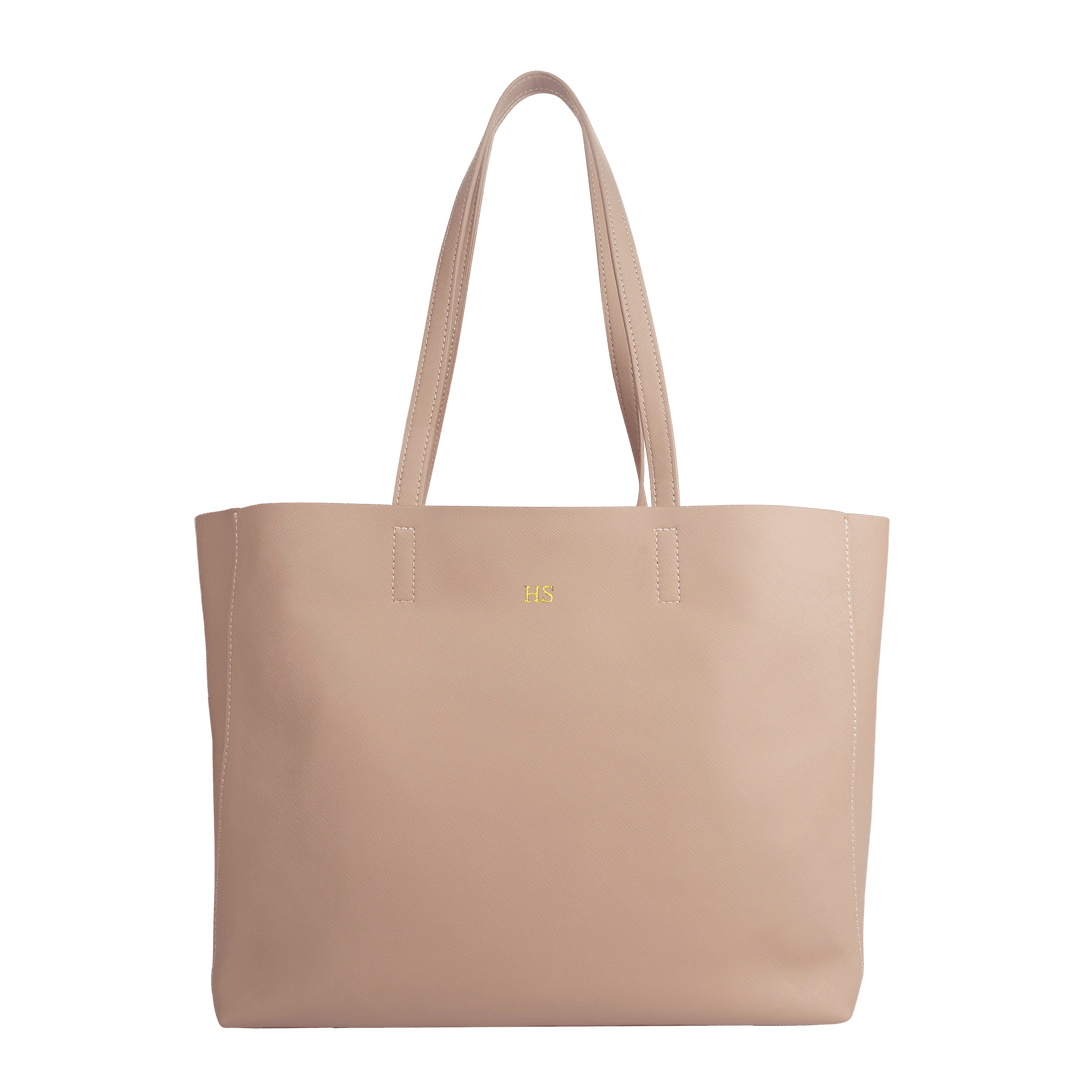 Nude - Saffiano Tote Bag - THEIMPRINT