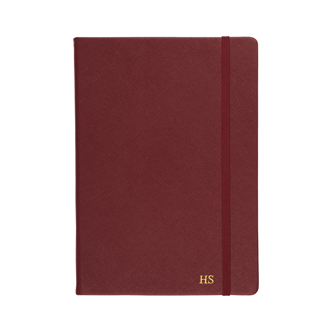 Burgundy - A5 Saffiano Notebook - THEIMPRINT