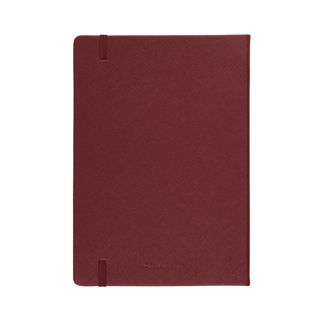 Burgundy - A5 Saffiano Notebook - THEIMPRINT