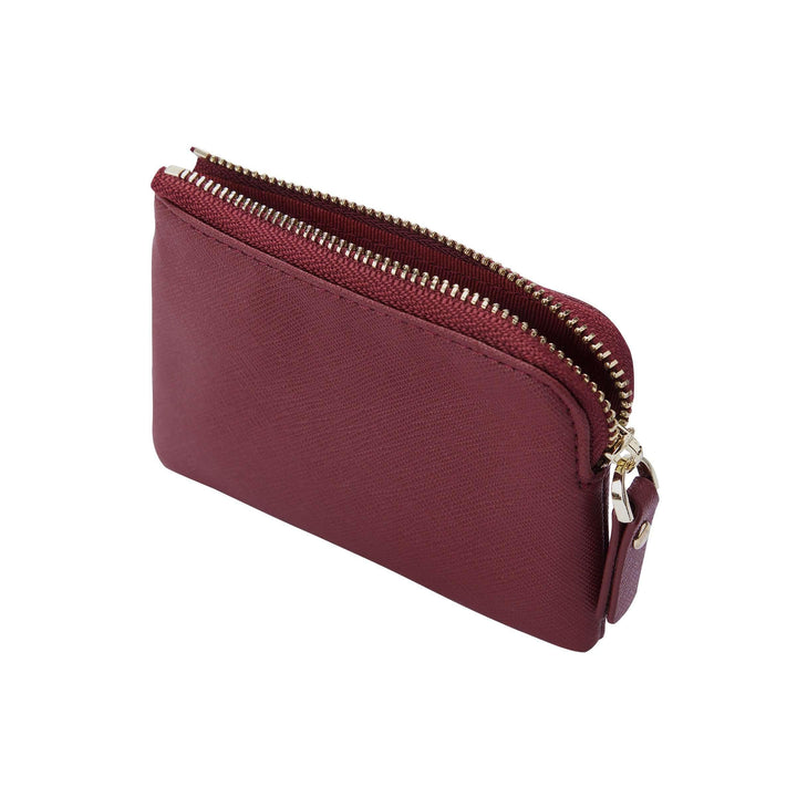 Burgundy - Saffiano Coin Pouch - THEIMPRINT