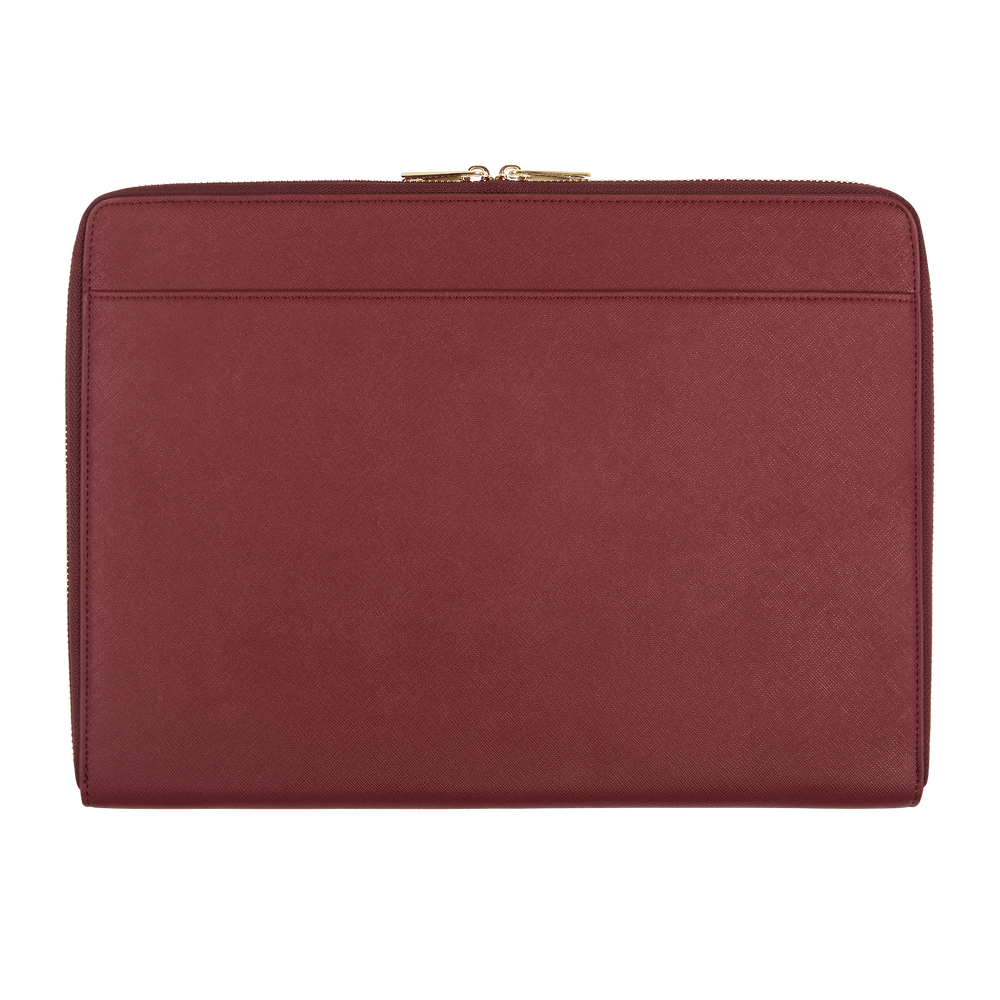 Burgundy - Saffiano 13''/14"/16" Laptop Sleeve - THEIMPRINT