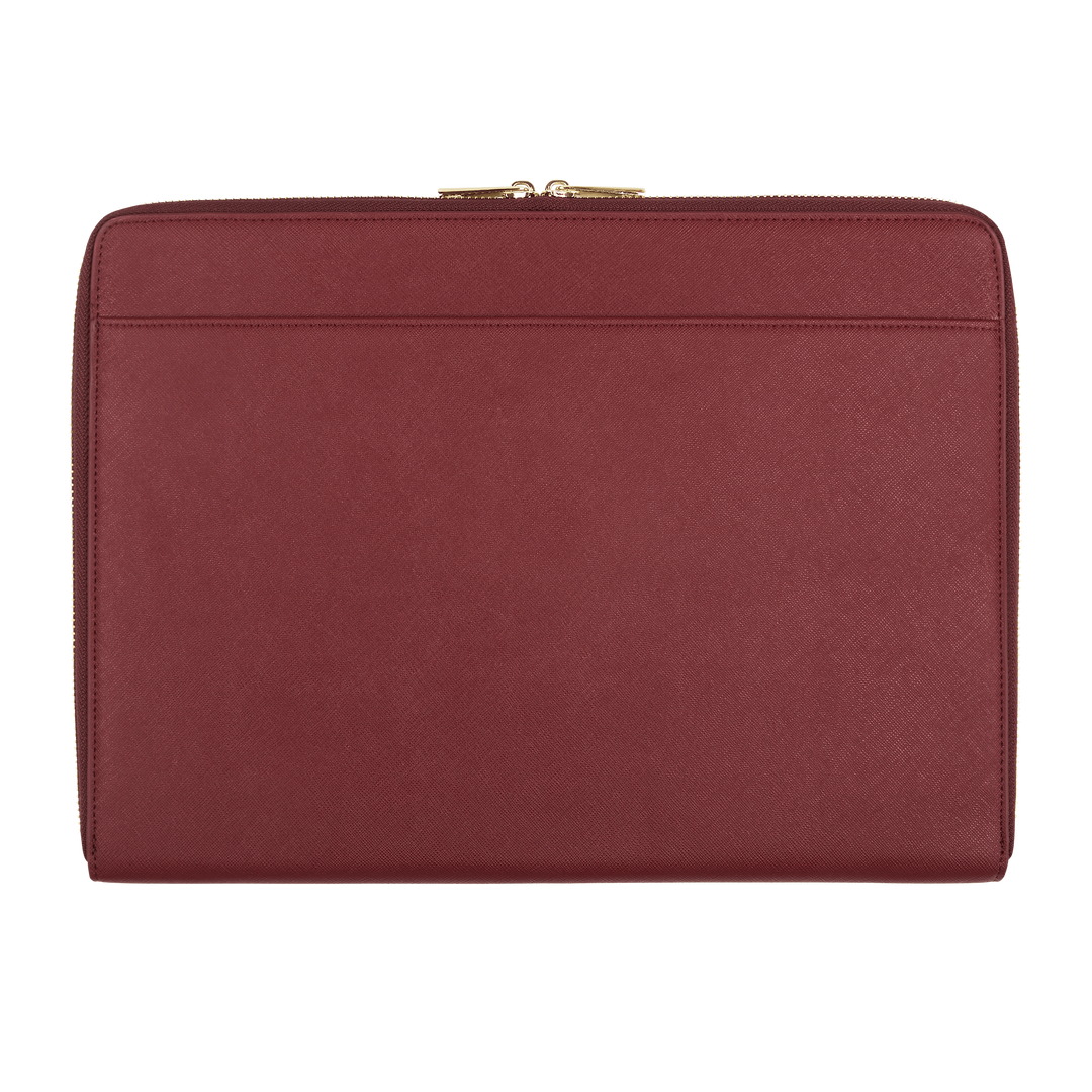 Burgundy - Saffiano 13''/14"/16" Laptop Sleeve - THEIMPRINT
