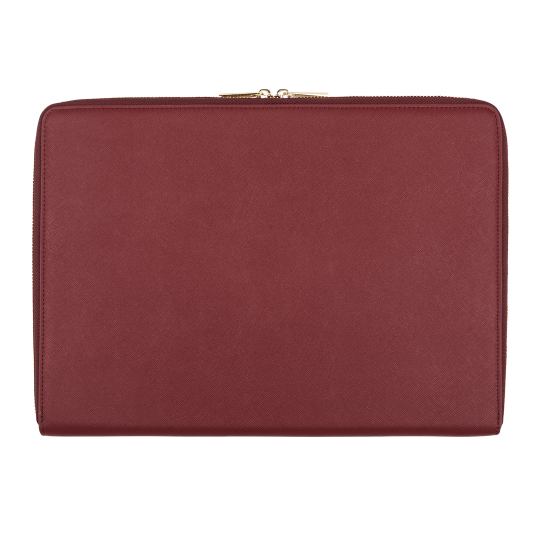 Burgundy - Saffiano 13''/14"/16" Laptop Sleeve - THEIMPRINT