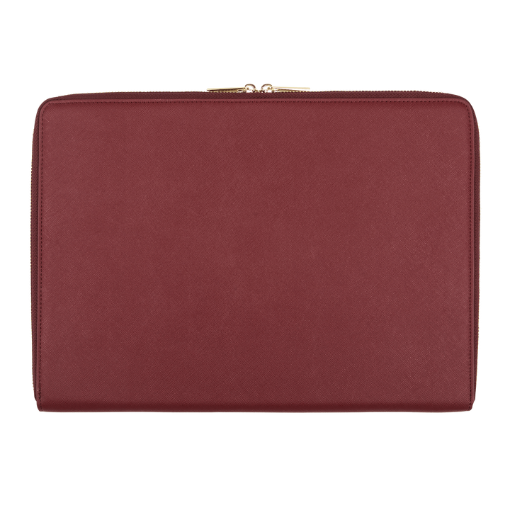 Burgundy - Saffiano 13''/14"/16" Laptop Sleeve - THEIMPRINT