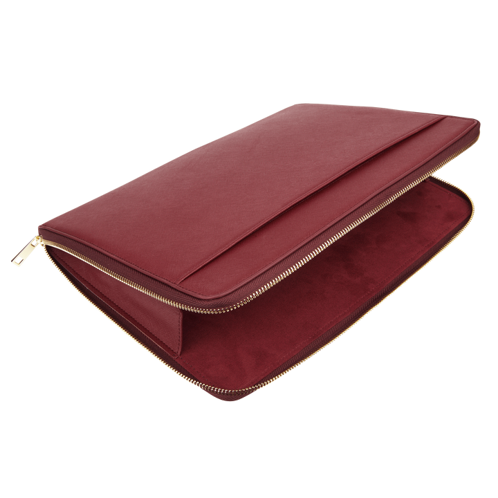 Burgundy - Saffiano 13''/14"/16" Laptop Sleeve - THEIMPRINT